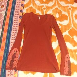 Free People fiesta thermal long sleeve top